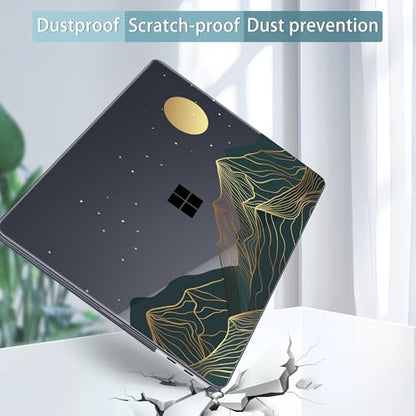 Mektron Printed Case for 2025 Microsoft Surface Laptop Windows 11 Copilot+ PC Surface Laptop 13 inch Touchscreen Display Cover Fits Model 2095, Abstract Mountain C112 - color: Abstract Mountain C112