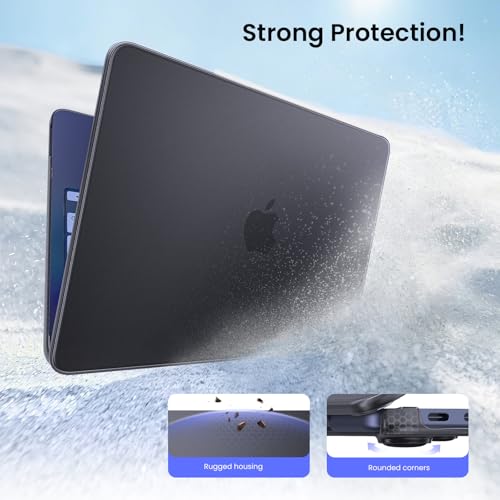BlueSwan for MacBook Neo Case 13 inch 2026 Release A18 Pro Chip Model A3404 | 100% Match Official Color, Scratch Resistant, Easy to Snap on, Travel Essential, Back to School Gifts - color: Matte Black