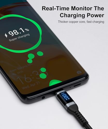 USB-C to USB C Charger Cable(2m/6.56ft), 100W PD Fast Charging /480 Mbps Data Transfer USBC Cable with LED Indicator Compatible with More Type-C Devices