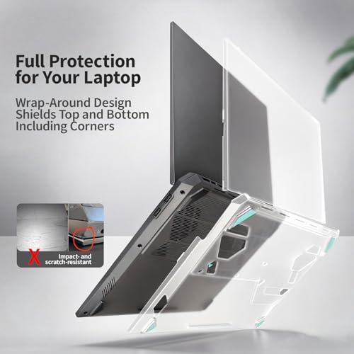 Laptop Case Set for ASUS TUF Gaming F16 (2025) 16 inch Scratch-Resistant & Drop-Resistant Hard Shell Frosted Transparent Protective Cover + Keyboard Cover
