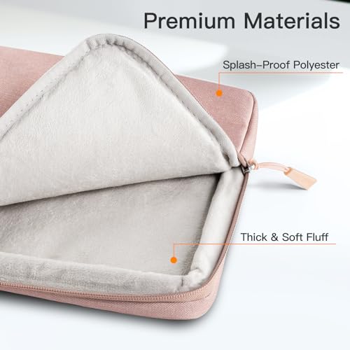 JETech Laptop Sleeve for MacBook Neo (A18 Pro), 14-InchMacBook Air/Pro, MacBook Pro M1-M5 2021-2026, Waterproof Bag Case with Pocket, Compatible with 14 Inch Notebook (Rose Gold) - color: Rose Gold, size: 14-Inch