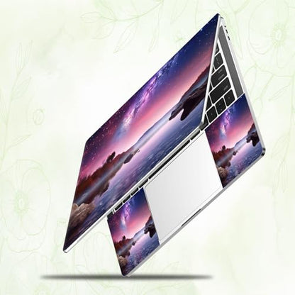 Laptop Skin Sticker Decal, Universal Reusable Vinyl Laptop Cover for 12" 13" 13.3" 14" 15" 15.4" 15.6" Notebook PC, Reusable Waterproof Scratch-Resistant with 2 Wrist Pads,Art Galaxy Landscape - color: Art Galaxy Landscape
