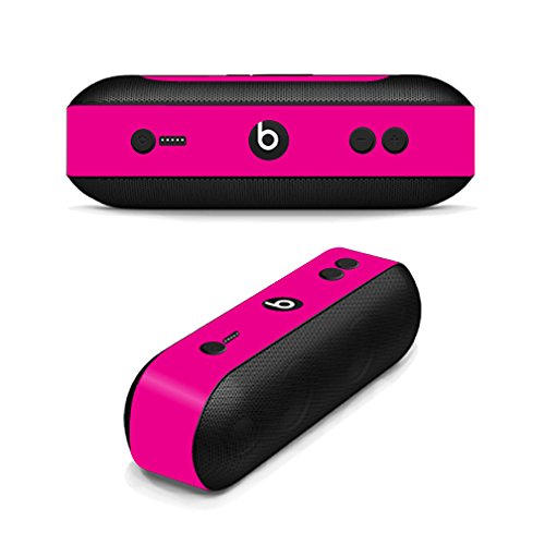 MightySkins Skin Compatible with Beats by Dr. Dre Pill Plus - Solid Hot Pink | Protective, Durable, and Unique Vinyl Decal wrap Cover | Easy to Apply, Remove, and Change Styles | Made in The USA - color: Hot Pink