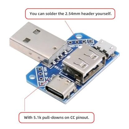 chenyang 3 Port USB Splitter Multi Charging Adapter,USB2.0 Male to Type-A/Type-C/Micro Female Charge Extension Adapter - style: USB-A 1-to-3 Power