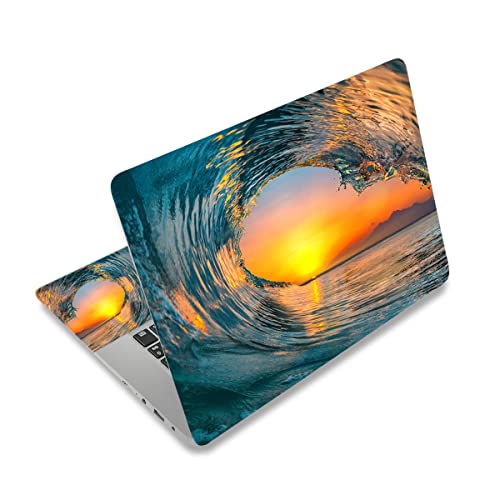 Laptop Skin Sticker Decal,12" 13" 13.3" 14" 15" 15.4" 15.6 inch Laptop Skin Sticker Cover Art Decal Protector Notebook PC (Sea Wave) - color: Sea Wave