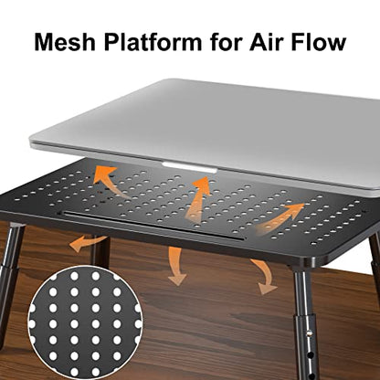 Foldable Monitor Riser Metal Computer Stand for Desk 3 Height Adjustable Laptop Stand with Pen Storage, MST013
