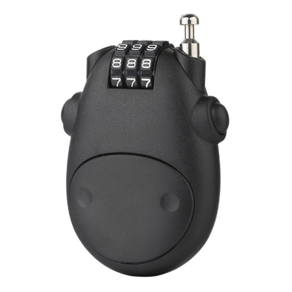 Combination Cable Lock, Cable Luggage Locks with 30 inch Retractable Steel Cable, Travel Lock Combo Mini Lock for Suitcase Stroller Bike (2, Black)