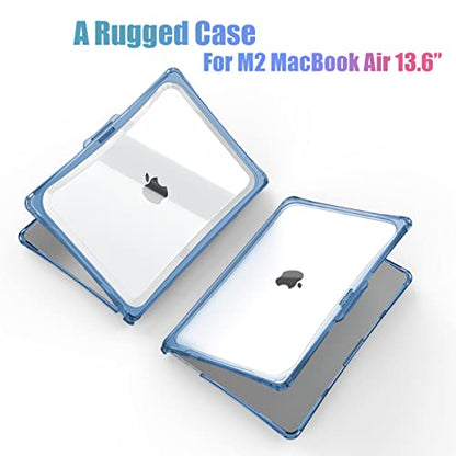 IBENZER Hexpact Protective MacBook Air 13 inch Case M5 2026 M4 2025 M3 M2 2024-2022 A3449 A3240 A3113 A2681, Heavy Duty Case & KeyboardCover & ScreenFilm, Serenity Blue, HPE-KK-SRL+2B - color: Serenity Blue