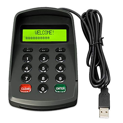 XCRFID USB 15 Keys Keypad Numeric Keyboard Numpad/Digital Keyboard/Pin Pad with LCD Plug and Play Support Bank POS Terminal Input Password Numpad Keypad (YD541-Ciphertext) - color: YD541-Ciphertext