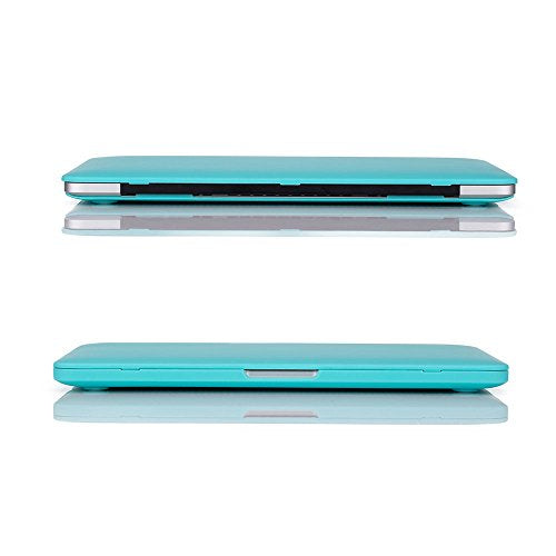 RUBAN Case For MacBook Pro 15 inch (2015-2012) Release A1398, Plastic Hard Case Shell with Keyboard Cover for Old Version MacBook Pro Retina 15 Inch, Turquoise - color: Turquoise