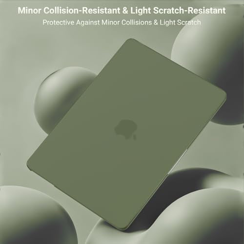 MOSISO Compatible with MacBook Air 13 inch Case M5 2026 M4 M3 M2 2025-2022 | A3449 A3240 A3113 A2681, Scratches-Resistant Protective Hard Shell for MacBook Air 13.6 inch Case, Army Green - color: Army Green