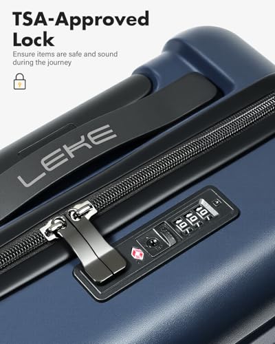 Lekesky 20 Inch Carry On Luggage 22x14x9 Airline Approved, Blue | Durable ABS, Small Underseat Carry-on Luggage with TSA Lock Spinner Wheels, Personal Item Luggage Removable Wheels for Travel - color: A-Blue, size: 20 Inch