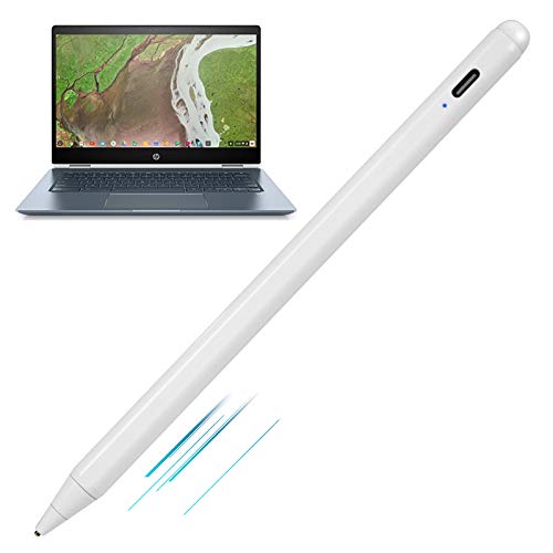 2022 Chromebook X360 Laptop Stylus, Active Stylus for HP Chromebook X360 Laptop Pen with Ultra Fine Tip,Touch-Control and Rechargeable,Good for Drawing and Writing,White - color: White