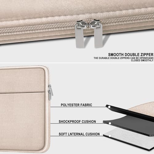 Laptop Case 14 inch, Slim Traveling Laptop Sleeve Cover with Zippered Pocket, Shockproof Protective Carrying Briefcase Computer Bag for 14" MacBook Air/Pro, HP, Dell, Lenovo, Acer, Light Pink - color: Light Pink, size: 14 inch