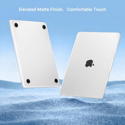 MOSISO Compatible with MacBook Air 15 inch Case M5 M4 M3 M2, Frost Clear | Ultra Thin Hard Case,Precision Color & Anti-Fingerprint -Compatible with MacBook Air 15.3 inch A3241 A3114 A2941 2026-2023 - color: Matte Clear