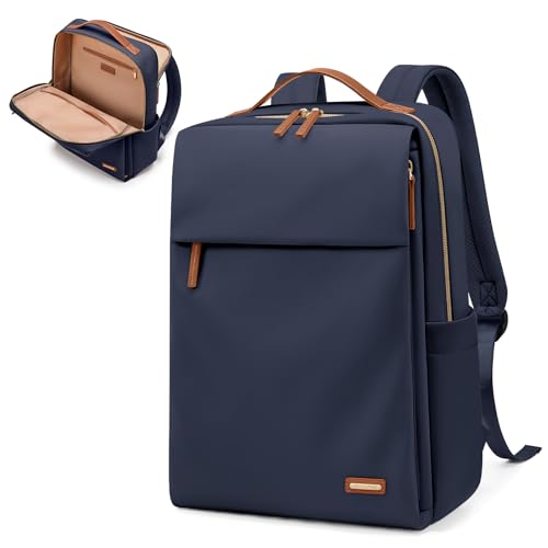 GOLF SUPAGS Travel Laptop Backpack for Women Airline Approved for Work College Travel Multi-Functional Casual Daypack Teacher Nurse Bags Fits 15.6 Inch Notebook (Navy Blue) - color: Navy Blue