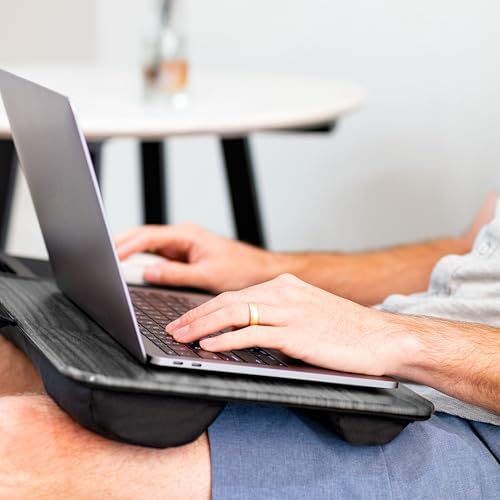 LAPGEAR Home Office Lap Desk – Gray Woodgrain, Fits 15.6” Laptops - color: Gray Woodgrain, size: Home Office W/Device Ledge