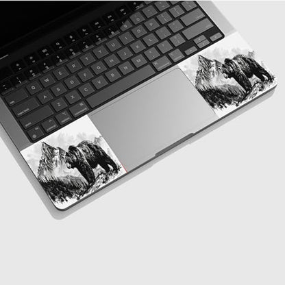 Universal Laptop Skin Sticker with 2 Wrist Pad Skins, Waterproof Scratch Resistant Vinyl Laptop Cover Decal, Cut to Fit for 11–15.6 Inch MacBook HP Dell Lenovo, Black Bear Mountain - color: Black Bear Mountain