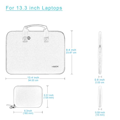 Hseok Laptop Sleeve 13.3 inch Case with Small Case, Compatible with MacBook Neo 14, MacBook Pro 14 M5/M4/M3/M2/M1, XPS 14 and Most 13.3 inch Notebooks, Neoprene Computer Handbag,P01K01 - color: P01k01, size: 13.3"
