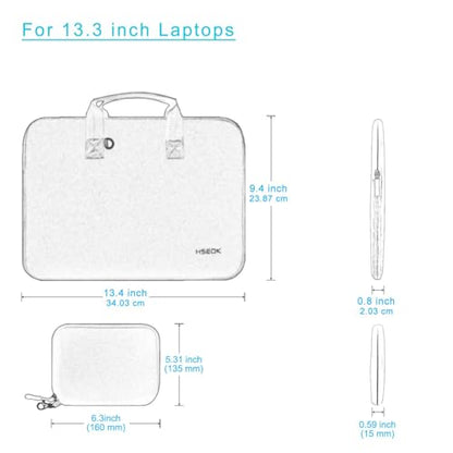 Hseok Laptop Sleeve 13.3 inch Case with Small Case, Compatible with MacBook Neo 14, MacBook Pro 14 M5/M4/M3/M2/M1, XPS 14 and Most 13.3 inch Notebooks, Neoprene Computer Handbag,P01K01 - color: P01k01, size: 13.3"