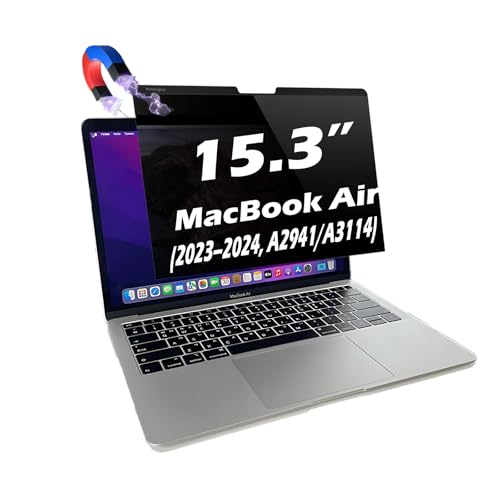 Magnetic Privacy Screen for MacBook Air 15.3" (2023–2024, M2/M3) – Anti-Glare, Blue Light Filter, UV Protection, Magnetic Snap-On, Privacy Shield(MacBook Air 15.3" (2023–2024)) - size: MacBook Air 15.3" (2023–2024)
