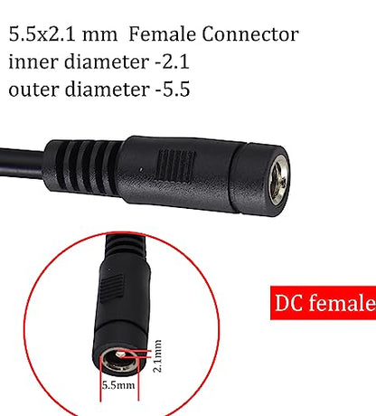 DC 5.5mmx2.1mm to Square Interface Plug Converter DC5.5mm x2.1mm to Square tip Power Converter Cable Laptop Power Adapter Compatible for Le-no-vo Think-Pad I-B-M [2pack-5521] - color: DC5521F