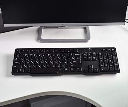 2PCS Russian Keyboard Stickers, Russian-Englsih Keyboard Letters Replacement Stickers White Font Black Background for PC Computer Laptop Notebook Desktop, Cyrillic Keyboard Alphabet Stickers - color: Russian-white