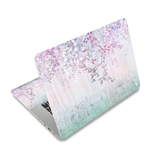 DINKY Laptop Skin Sticker Decal, 12" 13" 13.3" 14" 15" 15.4" 15.6 inch Laptop Universal Reusable Vinyl Skin Stickers Cover Art Decal Notebook PC Personalized Protector-Wildflowers - color: Wildflowers-01