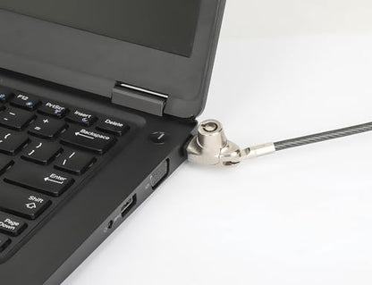 Manhattan Keyed Laptop Lock -with Long 6 ft Security Cable, Strong Cut Resistant Steel, 2 Keys Included - for Computer, Notebook, Displays, Projector – Lifetime Mfg Warranty- 440486