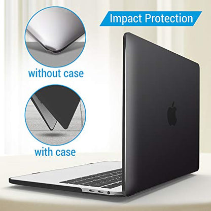 IBENZER Compatible with MacBook Pro 13 Inch Case M2 M1 2026 2025 2024 2023 2022 A2338 A2289 A2251 A2159 A1989 A1706 A1708, Hard Shell Case & Keyboard Cover for Mac Pro 13, Black, T13BK+1A - color: Black