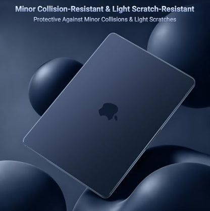 MOSISO Compatible with MacBook Air 15 inch Case M5 2026 M4 M3 M2 2025-2023 | A3448 A3241 A3114 A2941, Scratch-Resistant Protective Hard Shell Case&Keyboard Cover&ScreenFilm&Pouch, Midnight - color: Midnight