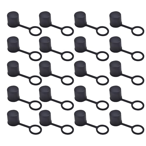 20 PCS BNC-B Port Anti-dust Plugs, Silicone Covers Caps Stoppers, Port Protector for Laptop, Phone, ID; 0.35" - size: BNC-B/Black/20 PCS