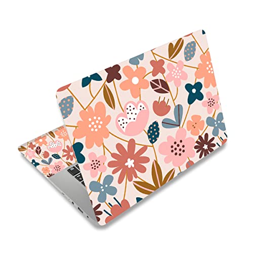Laptop Skin Sticker Decal,12" 13" 13.3" 14" 15" 15.4" 15.6 inch Personalized Laptop Vinyl Skin Sticker Cover Art Decal Universal Protector Notebook PC Cover Case (Colorful Flowers 1) - color: Colorful Flowers 1