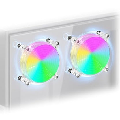 2PACK 4.72" 120mm 5V USB LED Fans with Magnetic Screws Small Cooling Fans | with Vibrant Lighting and Portable USB Powered, for Mini PC Router Cabinet Server A/V Equipment Play Station Ventilation - size: 240mm