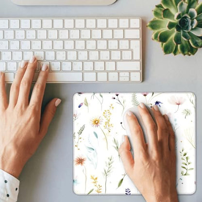 Beautiful Flowers and Plants Gaming Computer Keyboard Cute Mouse Pad with Anti-fray Stitching, Premium-Textured Alfombrilla para Mouse with Non-Slip Rubber Base, 10 x 12 inch - color: Beautiful Flowers and Plants
