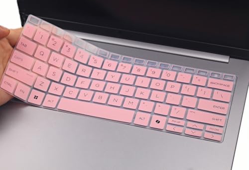 First-Row Backlight Keyboard Skin Compatible for 2026 HP EliteBook 8/6 G1i G1q G1a G1aN G1ah 14 inch & ProBook 4 G1i G1q G1a 14", EliteBook 640 G11 14” (NOT for EliteBook Ultra G1q/G1i 14") (Pink) - color: Pink