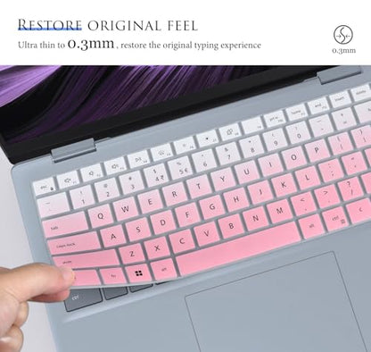 Keyboard Cover Compatible with Dell 14 Plus 2-in-1 Laptop DB04255 DB04250-14 inch, Dell 14 Plus Laptop DB14255 DB14250 Keyboard Skin Protector - Gradual Pink - color: Gradual Pink