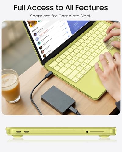 Fintie Case for MacBook Neo 13 Inch with Keyboard Skin & Screen Protector | 2026 A3404, Snap-On Design, Slim Fit, Matte Hard Shell Cover, Fingerprint Resistant, Frost Citrus - color: Frost Citrus