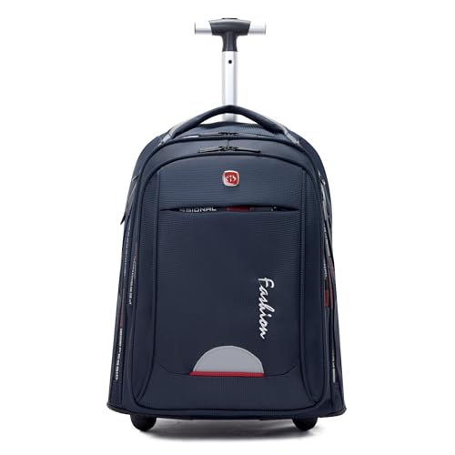 Rolling Backpack for Adults, 22 Inch Backpack with Wheels for Business, College Student and Travel Commuter, Waterproof Wheeled Backpack (blue) - color: Blue