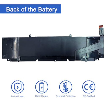 JOTACT 5XJ6R（11.4V 56Wh） Laptop Battery Compatible with Dell Precision 5750 5760 5770 XPS 17 9700 9710 9720 9730 Series XJ6R XG4K6 03324J 01RR3 001RR3 - size: 13.03*2.75*0.34 inch 5XJ6R