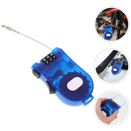 CHILDWEET 2pcs Retractable Cable Locks for Suitcase and Laptop Security Combination Wire Lock for Luggage and Travel Bags Blue TSA-Compatible