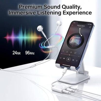 USB C to 3.5mm Headphone Adapter, USB C to Aux Headphone Splitter for 2 Headphones, USB C to 3.5mm Audio Adapter with PD Fast Charging Compatible with iPhone 17/16/15, iPad Pro, Galaxy S25/S24