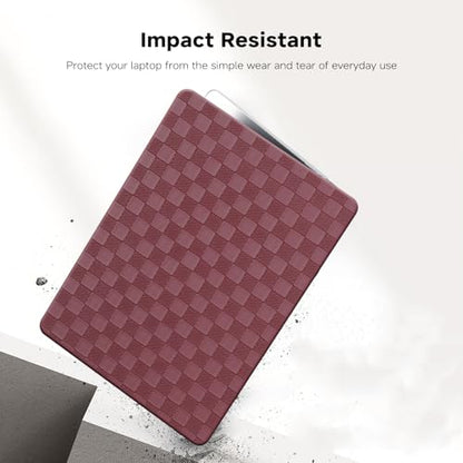Checkered Print for MacBook Pro 13 inch Case M2 2026-2016 A2338 M1 A2251 A2289 A2159 A1989 A1708 A1706,Checkered Textured Cream Leather Hard Shell Case & Keyboard Cover,Checkerboard Red - color: Checkerboard Red, size: 2016-2026 Macbook Pro 13 inch M1 M2