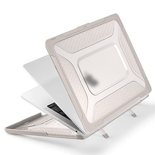 MEEgoodo Case for MacBook Air 15 inch 2026 2025 2024 2023, Case Fit Model (A3448/A3241/A3114/A2941) with M5/M4/M3/M2 Chip, Laptop Hard Shell with Heavy Duty Rugged Shockproof, Rock Stone - color: Rock Stone