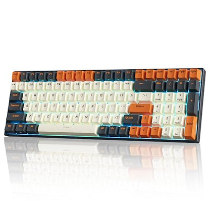RK ROYAL KLUDGE RK100 Wireless Mechanical Keyboard RGB Backlit Bluetooth5.1/2.4G/Wired 96% Full Size 100-Key Hot Swappable Gaming Keyboard Brown Switch Carbon - color: Carbon, size: Hot Swappable Brown Switch