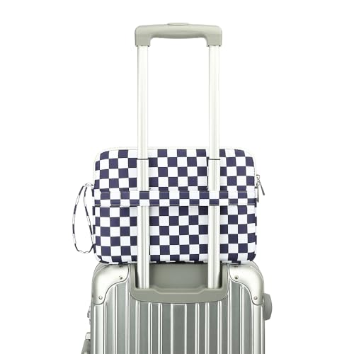 Canvaslife Laptop Sleeve Case Cover with Pocket for MacBook Pro 14 inch and 14 inch-14.4 inch HP, Lenovo, Dell, ASUS, Acer Notebook Computer (Deep Blue Checker) - color: Deep Blue Checker, size: 14 inch / 14.0 inch