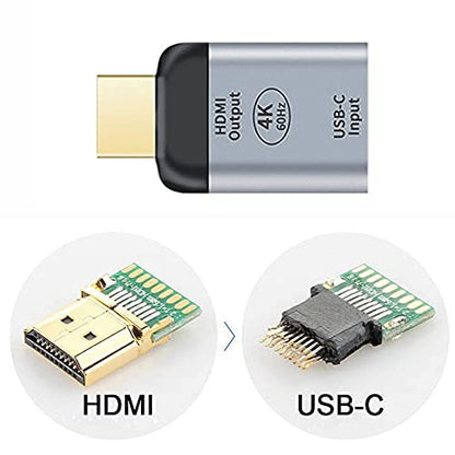 chenyang USB C to HDMI Converter USB C Source to HDMI Sink HDTV Adapter (The HDMI Must be Connected to The Monitor, not The Host.You Need to use The 10Gbps USB C to C Cable,Other Cable not Work) - color: Silver HDMI Adapter