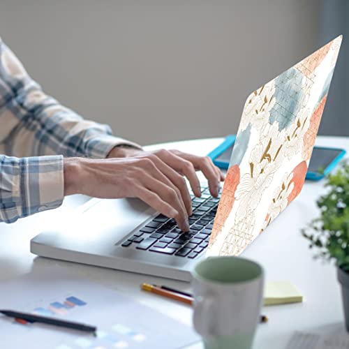 Laptop Skin Sticker,13.3 14 15 15.4 15.6 inch Laptop Skins,Universal Vinyl Decal,Dustproof Scratch Resistant Reusable Cover Protector with Free 2 Wrist Pads (Flower 3) - color: Flower 3
