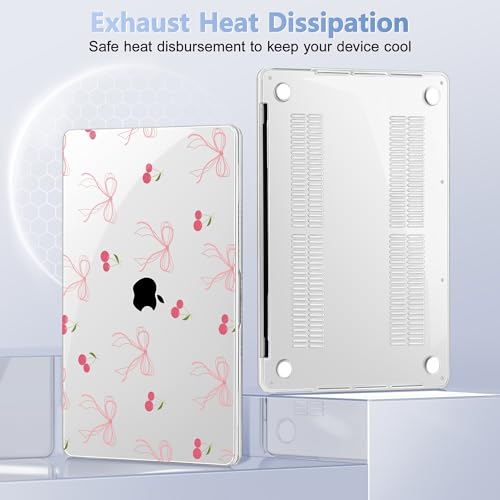 May Chen for MacBook Pro 13 inch Case 2022 2021 2020 Release A2338 M2 M1 A2289 A2251, Plastic Crystal Hard Shell Case Cover for MacBook Pro 13 inch Touch Bar Fits Touch ID, Bow - color: Bow