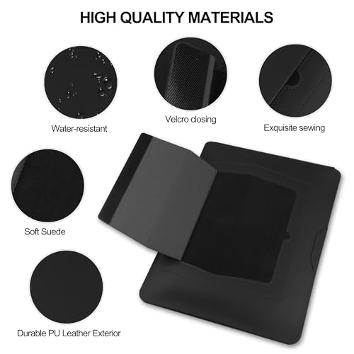 HoYiXi 13.3'' /13.6'' Laptop Sleeve Case Leather Bag with Stand Compatible with MacBook Pro 14/MacBook Air 13(M1 M2)/13.3'' Yoga/Dell XPS 13/HP/Matebook 14'' Laptop case, Black - color: black, size: 13.3'' / 13-14 Inch Laptop Sleeve
